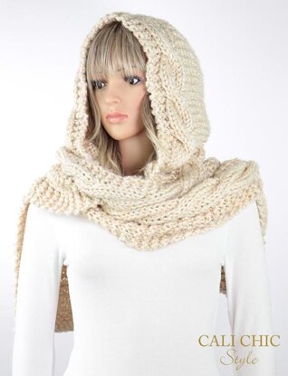 Adele Knit Hooded Scarf #807