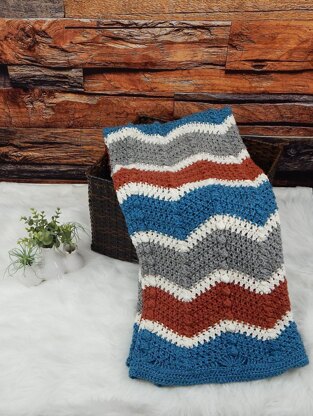 Chevron Puff Blanket