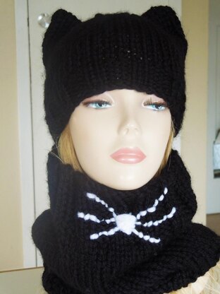 Cat Ears Hat and Cowl Set