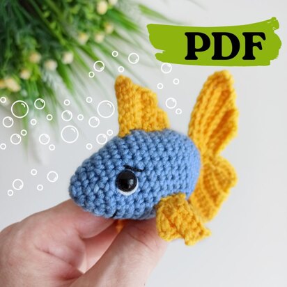 Crochet fish pattern, easy crochet small amigurumi fish