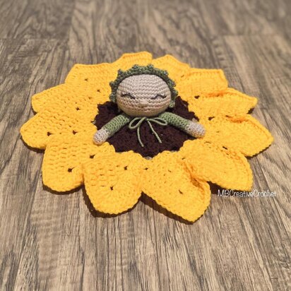 Sunflower dolly lovey blanket