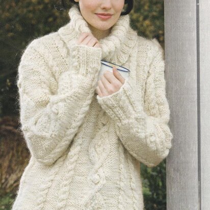 Chunky Cable Roll Neck Jumper