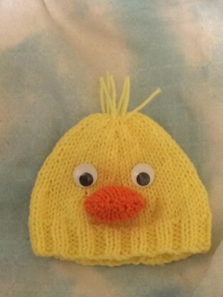 Cute Ducky Newborn Baby Beanie Pattern