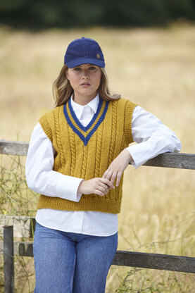 Ladies Sweater and Tank knitted in King Cole Fashion Aran - P6097 - Leaflet