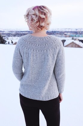 Easy Eyelet Yoke Sweater