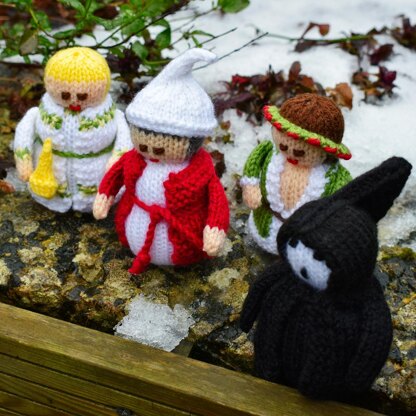 Scrooge Christmas Carol Dolls Knitting Pattern - Toy Knitting Pattern.