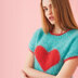 Heart Sweater - Jumper Knitting Pattern For Women in Debbie Bliss Nell by Debbie Bliss