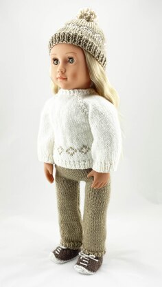Dolls clothes knitting pattern to fit 46cm (18 inch) dolls - 19097