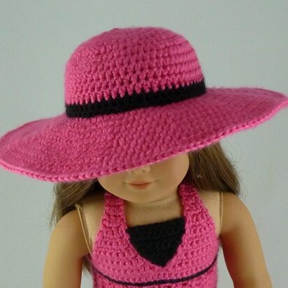 Wide Brim Sunhat - 18" American Girl Doll