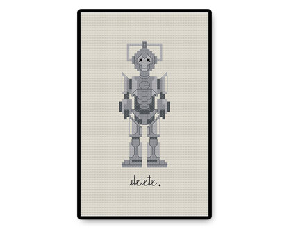 Delete - Cyberman - PDF Cross Stitch Pattern