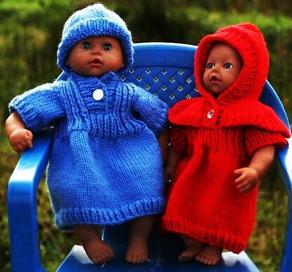 Riding Hood Dress and Hat for Baby Doll