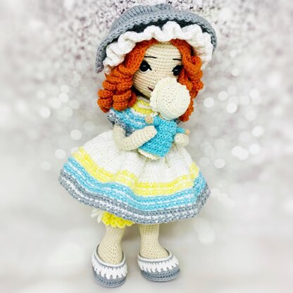 Amigurumi doll pattern, crochet doll pattern, crochet doll clothes