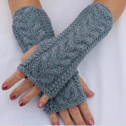 Fingerless Cable Gloves for Women.