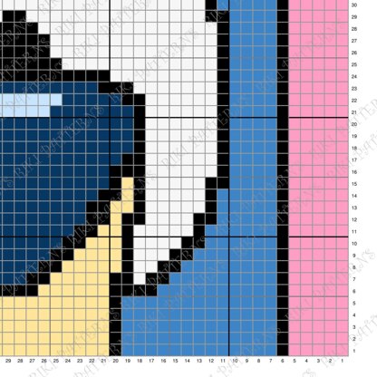 Bluey Face Pink Heeler Blanket Puppy Throw Cattle Dog Crip C2C CROCHET PATTERN