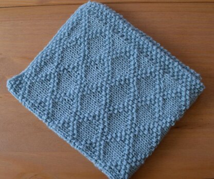 Diamonds Baby Blanket in Aran Yarn