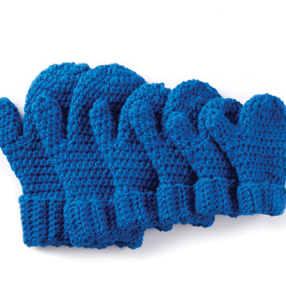 Hands Full Crochet Mittens in Caron One Pound - Downloadable PDF