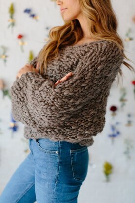 Be Mine Sweater in Knit Collage Spun Cloud - Downloadable PDF