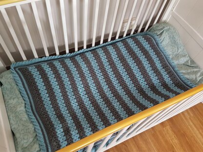Stripes & Ruffles Baby Blanket