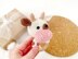 Cow crochet pattern Baby rattle toy Amigurumi farm animal Teether ring