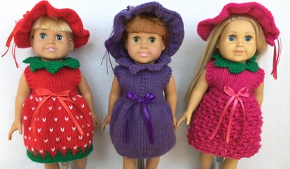 It's "Berry Cute" - Knitting Patterns fit American Girl and other 18-Inch Dolls - Immediate Download - PDF