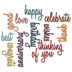 Sizzix Thinlits Dies By Tim Holtz 13/Pkg - Celebration Script Words