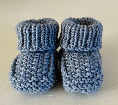Baby Seed Stitch Booties 0-3 & 3-6 Months