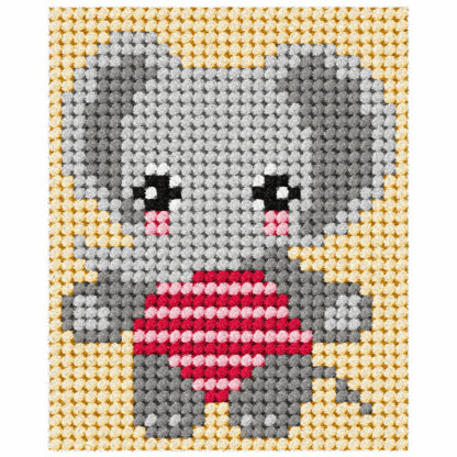 Orchidea Needlepoint Kit: My First Elephant - 17 x 20.5cm