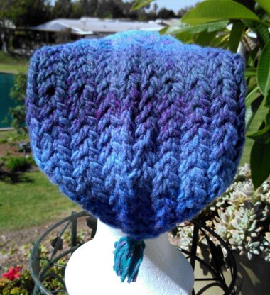 Mirror Twist Cable Flap Hat