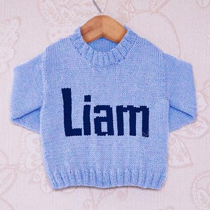 Intarsia - Liam Moniker Chart - Childrens Sweater