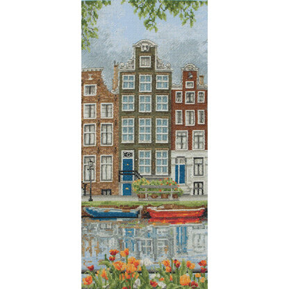 Anchor Amsterdam Street Scene Cross Stitch Kit - 14cm x 32cm