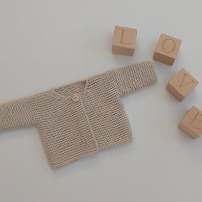 Simple Premature Baby Cardigan