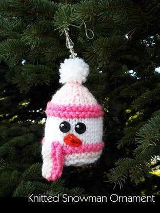 Knitted Snowman Ornament