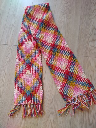 Amateur Argyle Chunky Pots Scarf