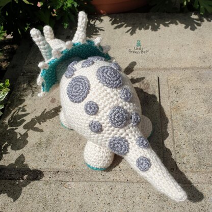 Terry the Triceratops - UK Terminology - Amigurumi