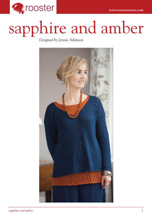 Sapphire and Amber Layered Loose Jumpers in Rooster Delightful Lace