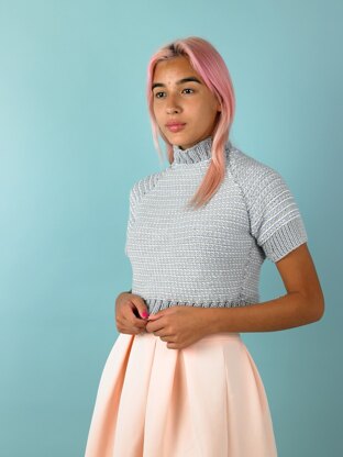 Paintbox Yarns Sunbeam Short Sleeve Jumper PDF (Free)