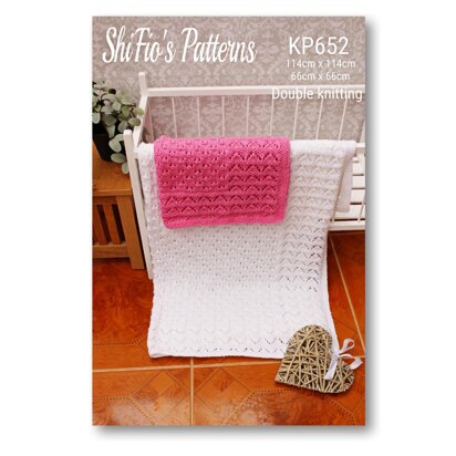 Square Christening Shawl Blanket Knitting Pattern #652