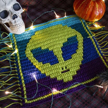 Halloween Mosaic Square - Eerie Alien