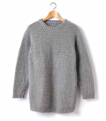 Child's Crochet Crew Neck Pullover in Caron Simply Soft - Downloadable PDF