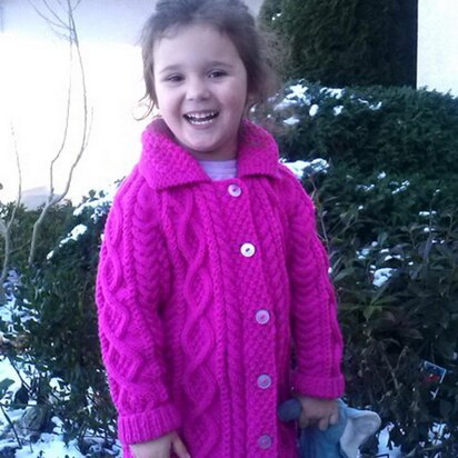 Mairead girl's aran coat - knitting pattern