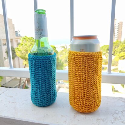 Knit-Look Crochet Beer Cozy