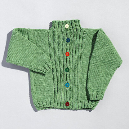 Valley Yarns 211 Ribbed Front Child's Cardigan