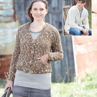 Cardigans in Sirdar Husky - 7190 - Downloadable PDF