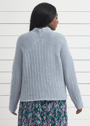 Debbie Bliss Diagonal Yoke Sweater PDF at WEBS