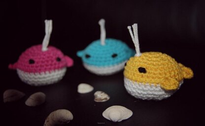 Amigurumi whale keychain