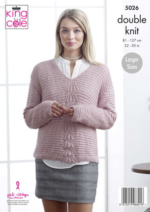 Ladies Sweaters in King Cole Glitz DK - 5026 - Downloadable PDF