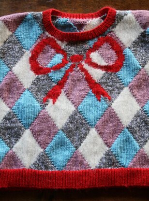 Harlequin Bow Sweater