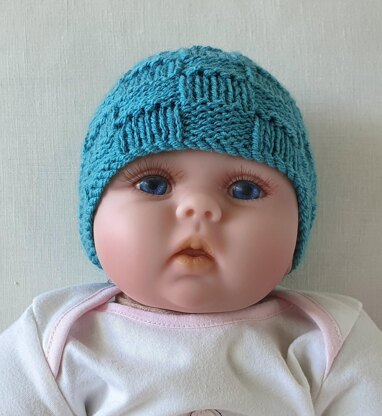 Timmy - Seamless block stitch baby beanie