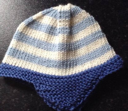 Striped aviator hat