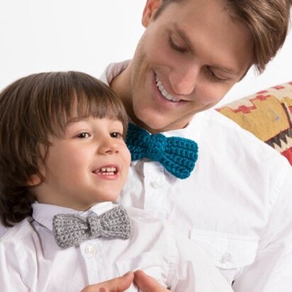 Bow Ties for the Guys in Red Heart Soft Solids - LW4328